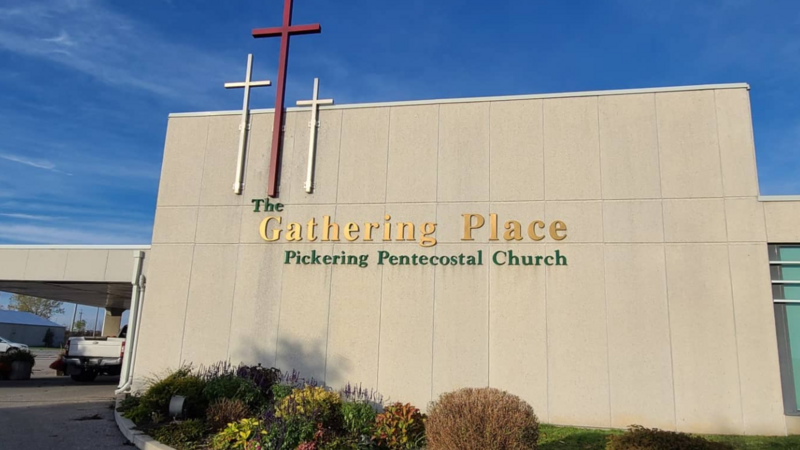 First Choice Caulking sealing expansion joints at the Pickering Pentecostal Church, ensuring structural durability and a flawless finish.